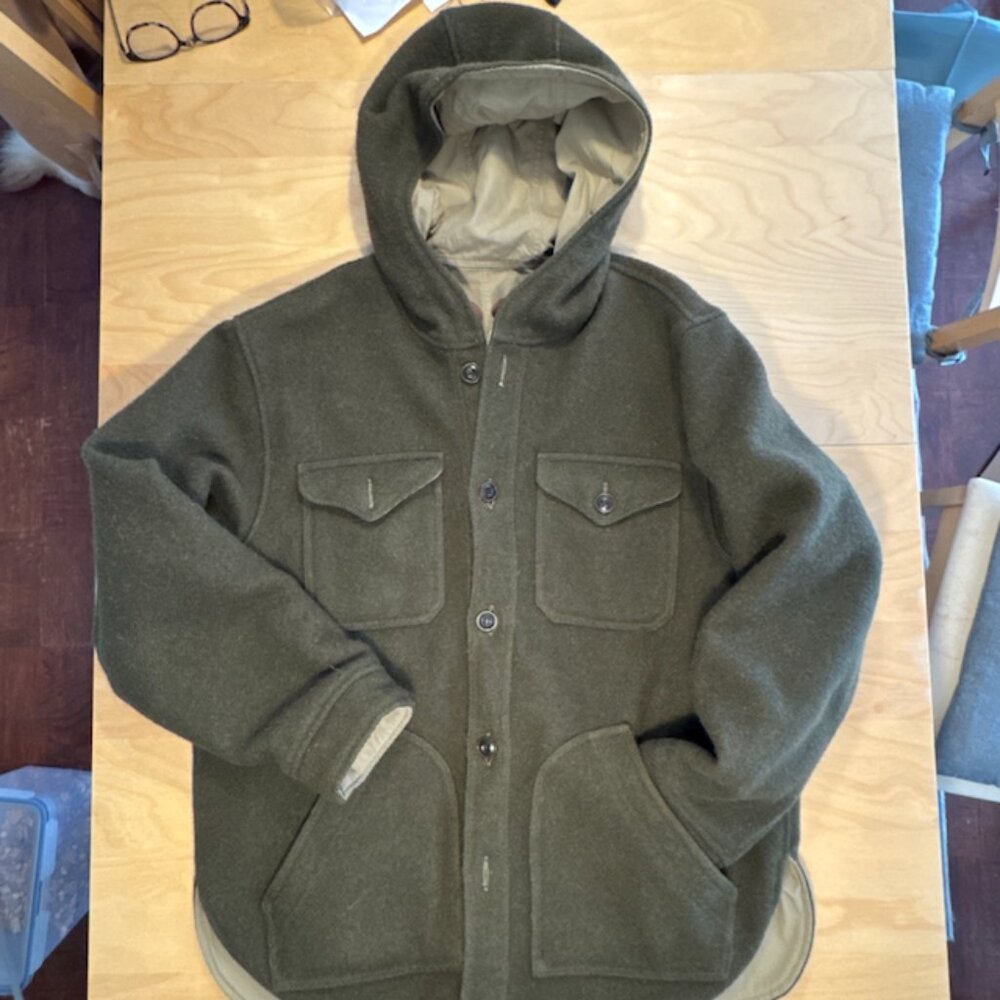 Filson Snohomish Reversible Jacket Wool McKinley Dark Olive Green Small